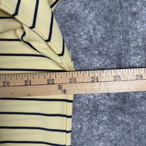 FOOTJOY FJ Golf Shirt Men's Size Medium Striped Yellow "Old Greenwood" - Picture 8 of 9